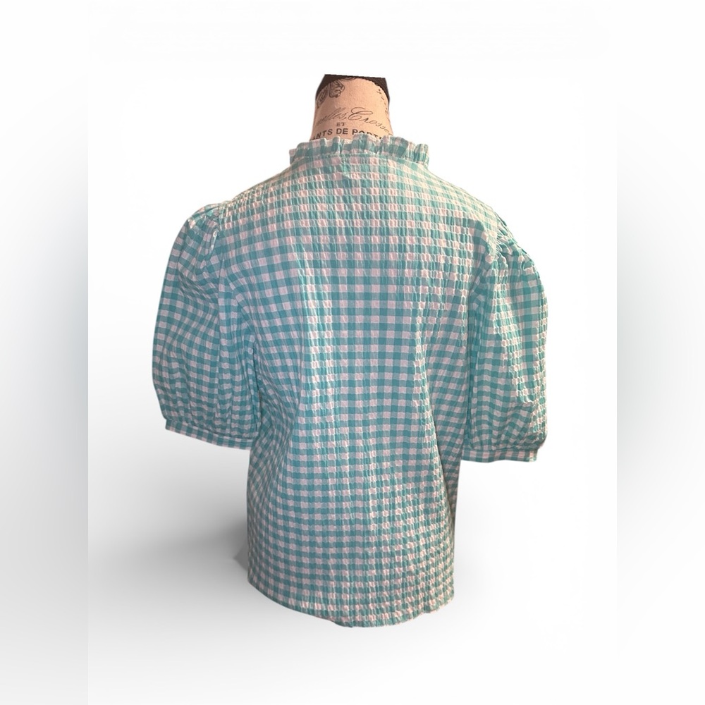 Adrienne Gingham Puff Sleeve Top - Picture 3 of 5